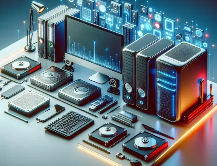 "Top external hard drives for reliable storage solutions in 2024, showcasing sleek designs and high-capacity options for data backup."
