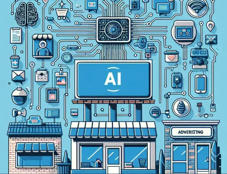 "AI-generated ad campaign example showcasing Meta's innovative marketing solutions for small U.S. businesses."